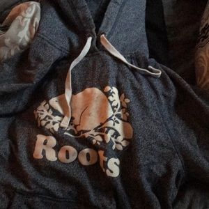 blue roots sweater.
